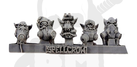 Głowy orków w Maskach Gazowych 10 szt. ork orki Orcs Heads in Gas Masks