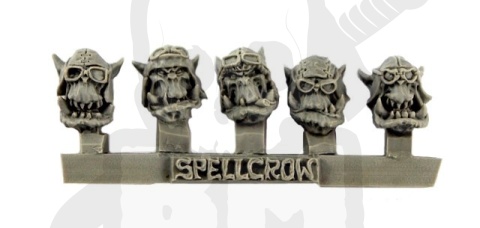 Orkowe głowy typu Piloci 10szt. Orcs Heads ork