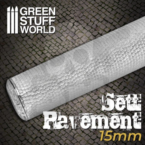 Rolling Pin Sett Pavement 15mm wałek do odciskania tekstur