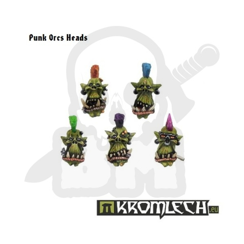 Punk Orc Heads - 10 szt. ork orki