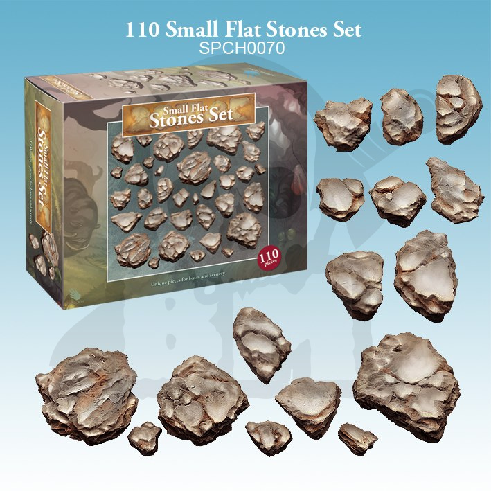 110 Small Flat Stones Set