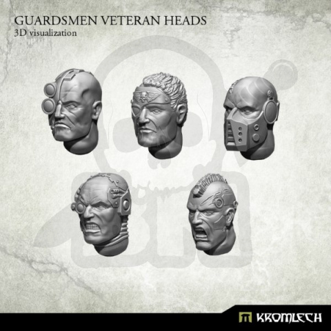 Guardsmen Veteran Heads - 10 szt. Imperial Guard