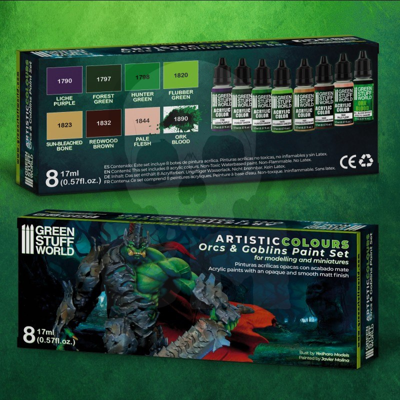 Green Stuff Paint Set - Orcs and Goblins