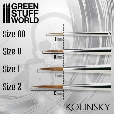 Green Stuff SILVER SERIES Kolinsky Brush - Size 1