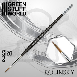Green Stuff SILVER SERIES Kolinsky Brush - Size 2