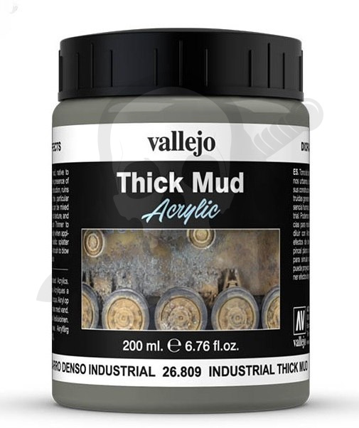 Vallejo 26809 Weathering Effects Thick Mud 200 ml. Industrial Mud