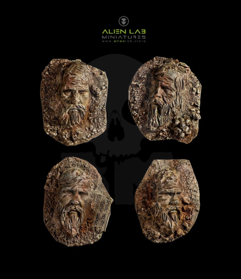 Ancient Heads - antyczne głowy 4 szt.