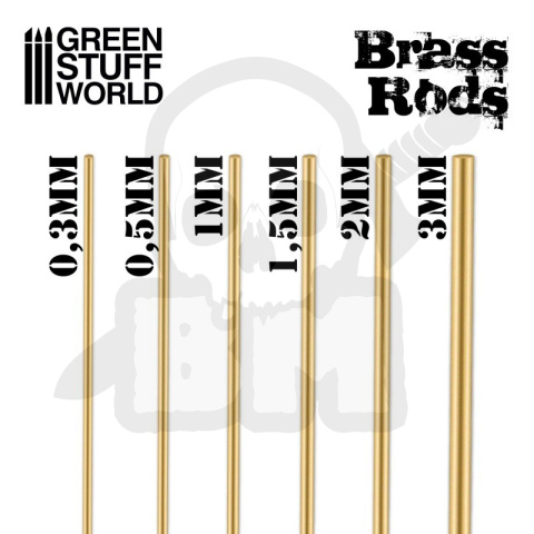 Pinning Brass Rods 1mm pręt pręty 5 szt.