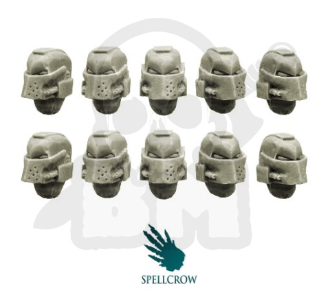 Hełmy Kosmicznych Rycerzy 10 szt. Space Knights Helmets Marines WH40K