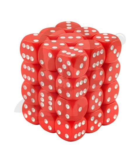 Kostki K6 12mm matowe pomarańczowe 36 szt.