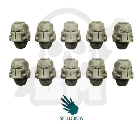 Hełmy Kosmicznych Rycerzy 10 szt. Space Knights Helmets Marines WH40K