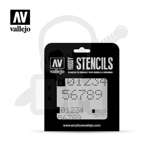 Vallejo SF004 Szablon Digital Numbers