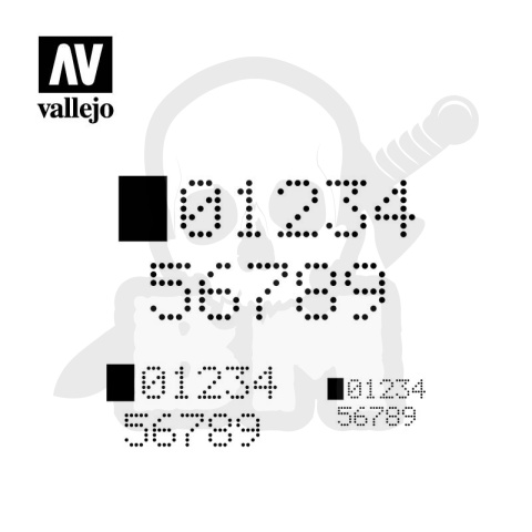 Vallejo SF004 Szablon Digital Numbers