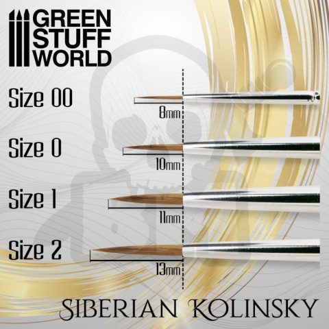 Green Stuff GOLD SERIES Kolinsky Brush - Size 00