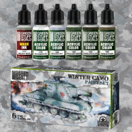 Green Stuff Paint Set - Winter Camo - farby 6x 17ml