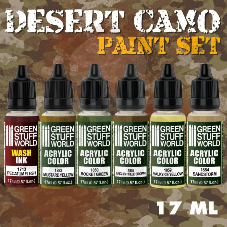 Green Stuff Paint Set - Desert Camo