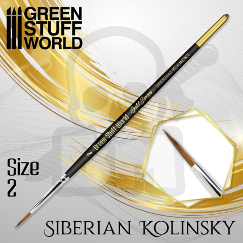 Green Stuff GOLD SERIES Kolinsky Brush - Size 2