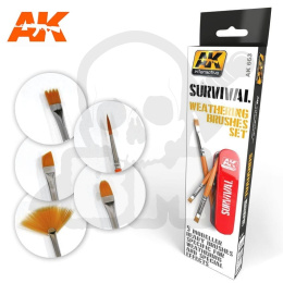 AK Interactive AK663 Survival Weathering Brushes Set