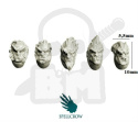 Głowy Wilczych Rycerzy Wilków 5 szt. Space Marines WH40K Feral Wolves Space Knights Heads