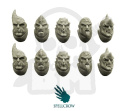 Główki wojowników Slaanesha 10 szt. jak Chaos Space Marines Heads Pleasure Knights Helmets Warhammer