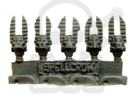 Główki wojowników Tzeentcha 10 szt. jak Chaos Space Marines Heads Changed Knight Helmets