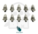 Głowy Hełmy Elfów 10 szt. Space Elves Helmets