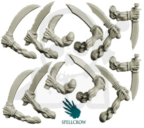 Ręce piratów orków z szablami 12 szt. Pirate Freebooters Orcs hands with Sabbers
