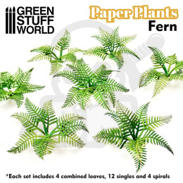 Paper Plants - Fern - papierowe rośliny paprocie
