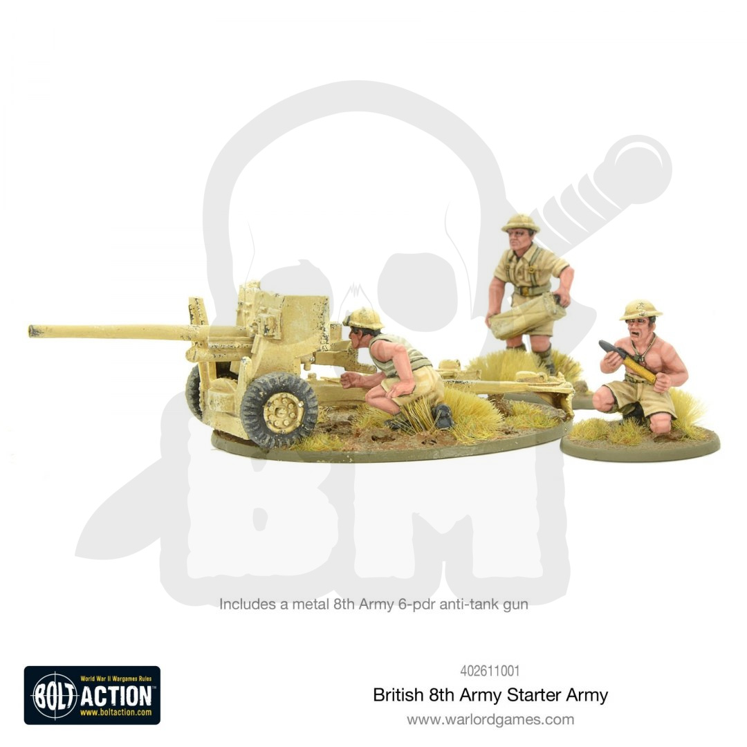 British 8th Army 6-pdr anti tank gun
