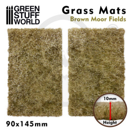 Grass Mat Cutouts - Brown Moor Fields - mata trawiasta