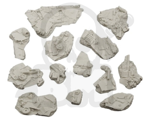Scrapyard Bases - Basing Kit - złom 13 szt.