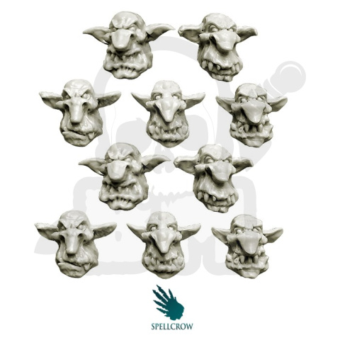 Głowy goblinów 10 szt. Goblins Heads v.2