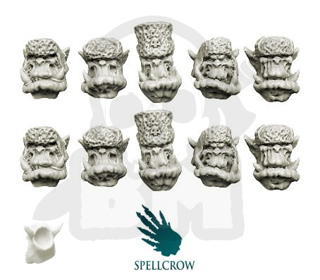 Głowy orków Zimowe Diabły 10 szt. ork orki Orcs Winter Devils Heads