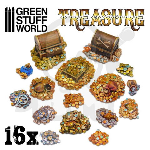 Resin Treasure Pieces - skarby 16 szt.