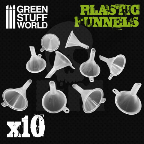 Plastic funnels - plastikowe lejki 10 szt.