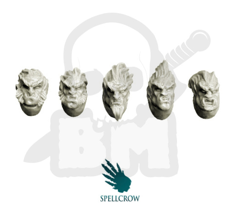 Głowy Wilczych Rycerzy Wilków 5 szt. Space Marines WH40K Feral Wolves Space Knights Heads
