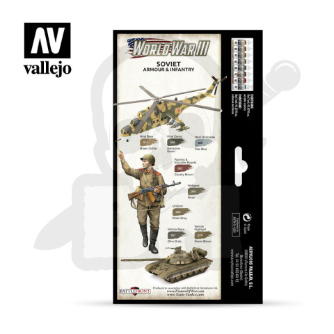 Vallejo 70221 Zestaw Model Color 8 farb WWIII Soviet Armour & Infantry