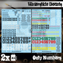 Waterslide Decals Only Numbers
