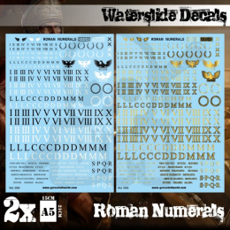 Waterslide Decals Roman Numerals