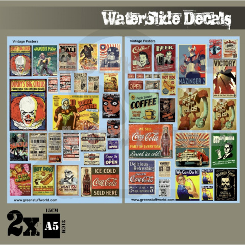 Decal Sheets - Vintage Posters kalkomanie