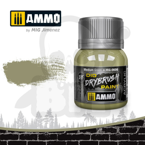 Ammo Mig 0606 Farba Drybrush Medium Green 40ml