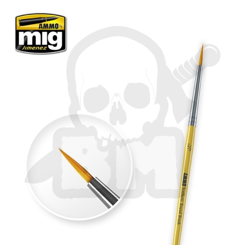 Ammo Mig 8612 2/0 Syntetic Round Brush pędzelek