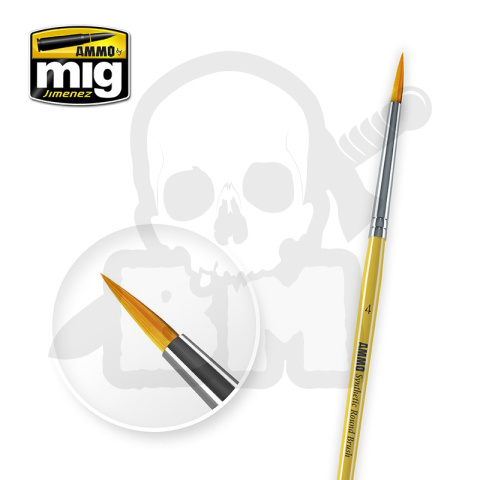 Ammo Mig 8615 4 Syntetic Round Brush pędzelek