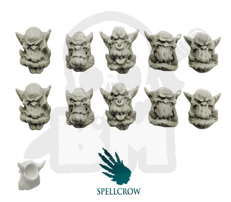 Orkowe głowy 10 szt. Standard Orcs Heads