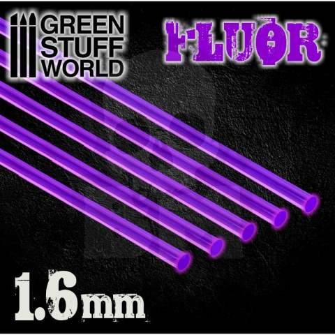 Pręty akrylowe - okrągłe 1,6 mm fioletowe Fluor
