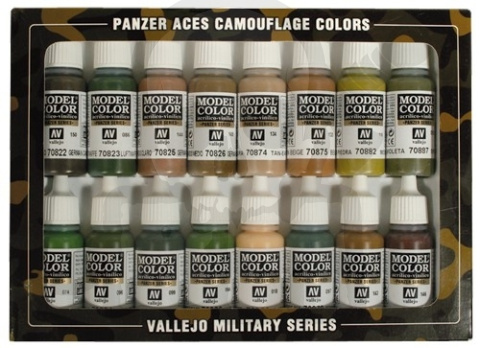 Vallejo 70179 Zestaw Panzer Aces 16 farb Camouflage