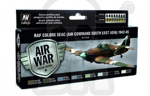 Vallejo 71146 Zestaw Model Air War RAF Colors SEAC (Air Command South East Asia) 1942-1945