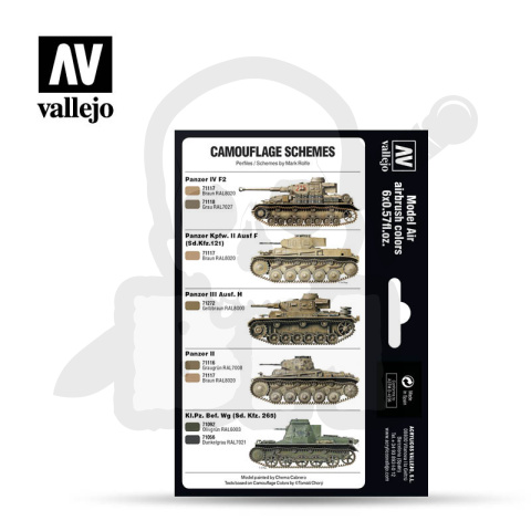Vallejo 71207 Zestaw Model Air 6 farb - DAK Colors 1941-1944