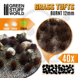 Grass Tufts - 12mm self-adhesive - Burnt