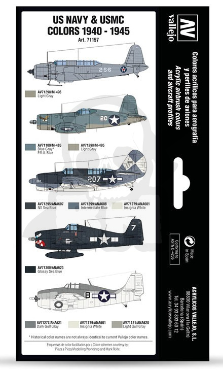 Vallejo 71157 Zestaw Model Air War WWII USN Aircraft
